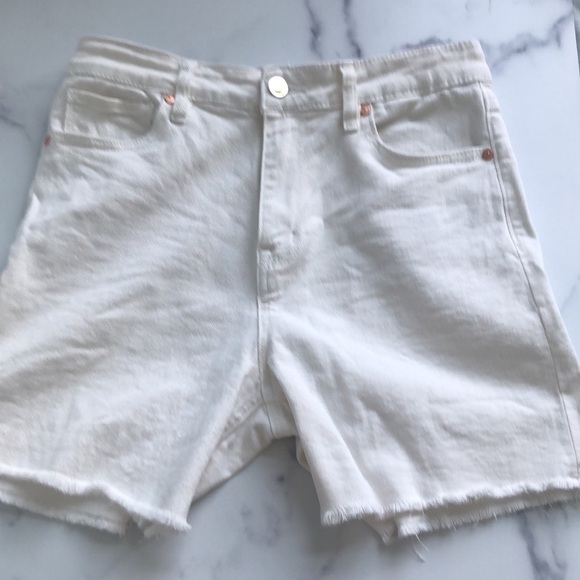 Sanctuary Denim Sidewalk Shorts White Cutoffs Size 27 - Picture 2 of 12